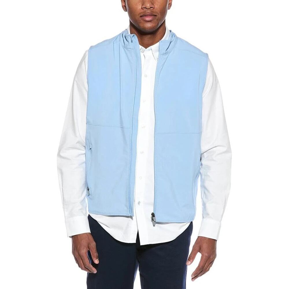 J.McLaughlin Men’s Zander Y2K Vest Zip Up Blue Large A004092